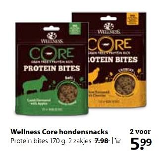 Aanbiedingen Wellness core hondensnacks - Core - Geldig van 25/09/2017 tot 08/10/2017 bij Boerenbond