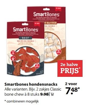 Aanbiedingen Smartbones hondensnacks - SmartBones  - Geldig van 25/09/2017 tot 08/10/2017 bij Boerenbond