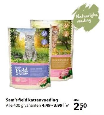 Aanbiedingen Sam`s field kattenvoeding - Sam's Field - Geldig van 25/09/2017 tot 08/10/2017 bij Boerenbond