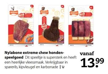 Aanbiedingen Nylabone extreme chew hondenspeelgoed - Nylabone - Geldig van 25/09/2017 tot 08/10/2017 bij Boerenbond