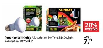 Aanbiedingen Terrariumverlichting - Sun Ray - Geldig van 25/09/2017 tot 08/10/2017 bij Boerenbond