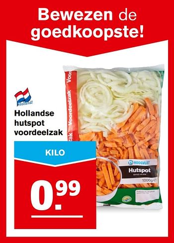 Aanbiedingen Hollandse hutspot voordeelzak - Huismerk - Hoogvliet - Geldig van 27/09/2017 tot 03/10/2017 bij Hoogvliet