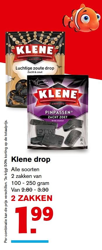 Aanbiedingen Klene drop - Klene - Geldig van 27/09/2017 tot 03/10/2017 bij Hoogvliet