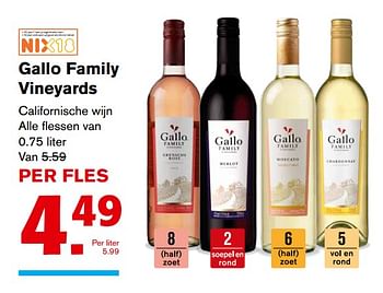 Aanbiedingen Gallo family vineyards - Rode wijnen - Geldig van 27/09/2017 tot 03/10/2017 bij Hoogvliet