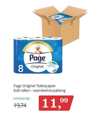 Aanbiedingen Page original toiletpapier - Page - Geldig van 25/09/2017 tot 04/10/2017 bij Bol