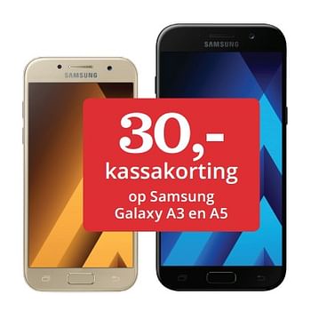 Aanbiedingen Samsung galaxy a3 en a5 - Samsung - Geldig van 25/09/2017 tot 04/10/2017 bij Bol