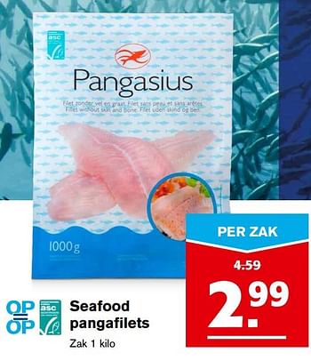 Aanbiedingen Seafood pangafilets - Huismerk - Hoogvliet - Geldig van 27/09/2017 tot 03/10/2017 bij Hoogvliet