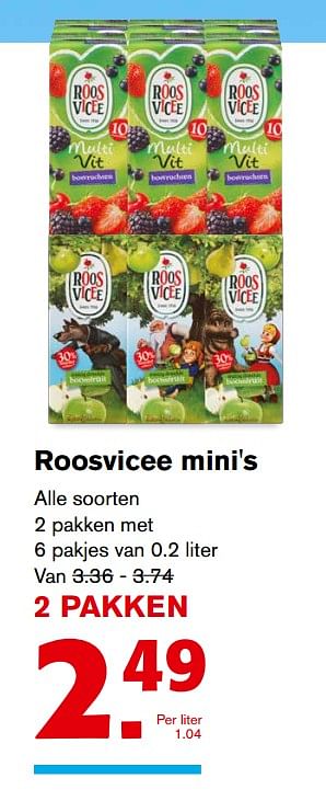 Aanbiedingen Roosvicee mini`s - Roosvicee - Geldig van 27/09/2017 tot 03/10/2017 bij Hoogvliet