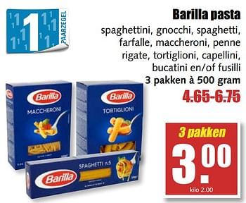 Aanbiedingen Barilla pasta - Barilla - Geldig van 25/09/2017 tot 30/09/2017 bij MCD Supermarkten