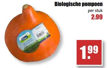 Aanbiedingen Biologische pompoen - Huismerk - MCD Supermarkten - Geldig van 25/09/2017 tot 30/09/2017 bij MCD Supermarkten