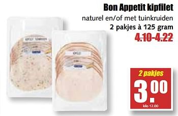 Aanbiedingen Bon appetit kipfilet - Bon Appetit - Geldig van 25/09/2017 tot 30/09/2017 bij MCD Supermarkten