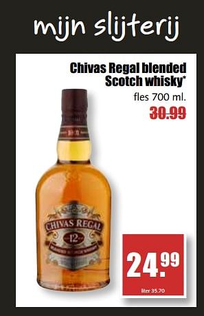 Aanbiedingen Chivas regal blended scotch whisky - Chivas Regal - Geldig van 25/09/2017 tot 30/09/2017 bij MCD Supermarkten