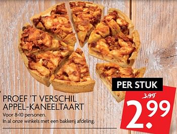 Aanbiedingen Proef `t verschil appel-kaneeltaart - Huismerk - Deka Markt - Geldig van 28/09/2017 tot 01/10/2017 bij Deka Markt