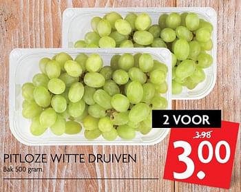 Aanbiedingen Pitloze witte druiven - Huismerk - Deka Markt - Geldig van 28/09/2017 tot 01/10/2017 bij Deka Markt