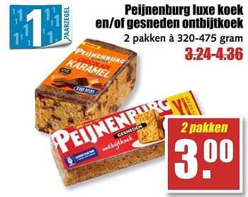 Aanbiedingen Peijnenburg luxe koek en-of gesneden ontbijtkoek - Peijnenburg - Geldig van 25/09/2017 tot 30/09/2017 bij MCD Supermarkten