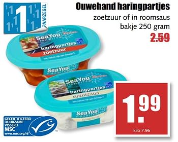 Aanbiedingen Ouwehand haringpartjes - Ouwehand - Geldig van 25/09/2017 tot 30/09/2017 bij MCD Supermarkten