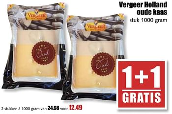 Aanbiedingen Vergeer holland oude kaas - Vergeer  - Geldig van 25/09/2017 tot 30/09/2017 bij MCD Supermarkten