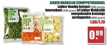 Aanbiedingen Lekker handig hutspot,boerenkool, of lekker makkelijk,voorgekookte kruimige aardappelen, - Huismerk - MCD Supermarkten - Geldig van 25/09/2017 tot 30/09/2017 bij MCD Supermarkten