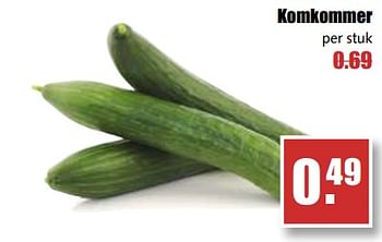 Aanbiedingen Komkommer - Huismerk - MCD Supermarkten - Geldig van 25/09/2017 tot 30/09/2017 bij MCD Supermarkten