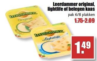 Aanbiedingen Leerdammer original, lightlife of belegen kaas - Leerdammer - Geldig van 25/09/2017 tot 30/09/2017 bij MCD Supermarkten