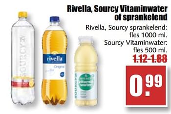 Aanbiedingen Rivella, sourcy vitaminwater of sprankelend - Huismerk - MCD Supermarkten - Geldig van 25/09/2017 tot 30/09/2017 bij MCD Supermarkten