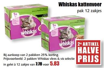 Aanbiedingen Whiskas kattenvoer - Whiskas - Geldig van 25/09/2017 tot 30/09/2017 bij MCD Supermarkten