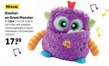 Aanbiedingen Giechelen grom monster - Fisher-Price - Geldig van 25/09/2017 tot 10/12/2017 bij Intertoys