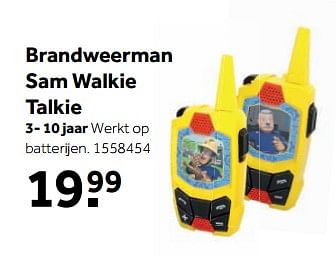 Aanbiedingen Brandweerman sam walkie talkie - remote_pf_nl.BRANDweerman Sam - Geldig van 25/09/2017 tot 10/12/2017 bij Intertoys