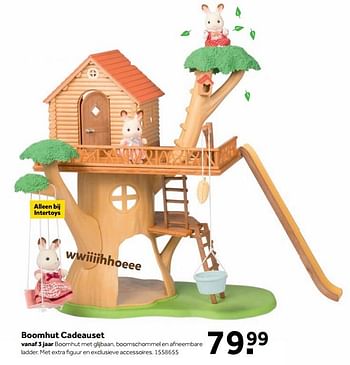 Aanbiedingen Boomhut cadeauset - Sylvanian Families - Geldig van 25/09/2017 tot 10/12/2017 bij Intertoys