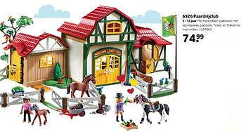 Aanbiedingen 6926 paardrijclub - Playmobil - Geldig van 25/09/2017 tot 10/12/2017 bij Intertoys