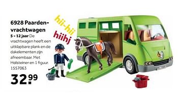 Aanbiedingen 6928 paardenvrachtwagen - Playmobil - Geldig van 25/09/2017 tot 10/12/2017 bij Intertoys