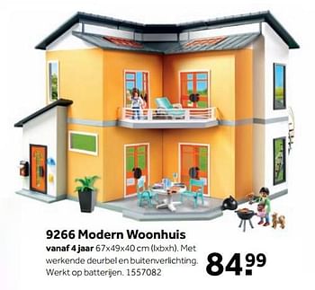 Aanbiedingen 9266 modern woonhuis - Playmobil - Geldig van 25/09/2017 tot 10/12/2017 bij Intertoys