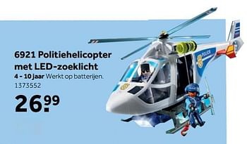 Aanbiedingen 6921 politiehelicopter met led-zoeklicht - Playmobil - Geldig van 25/09/2017 tot 10/12/2017 bij Intertoys