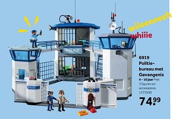 Aanbiedingen 6919 politiebureau met gevangenis - Playmobil - Geldig van 25/09/2017 tot 10/12/2017 bij Intertoys