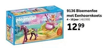 Aanbiedingen 9136 bloemenfee met eenhoornkoets - Playmobil - Geldig van 25/09/2017 tot 10/12/2017 bij Intertoys