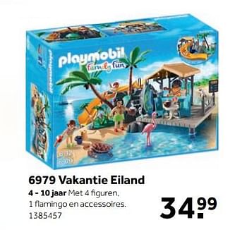 Aanbiedingen 6979 vakantie eiland - Playmobil - Geldig van 25/09/2017 tot 10/12/2017 bij Intertoys