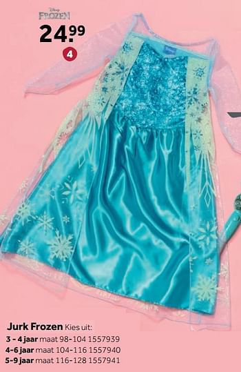 Aanbiedingen Jurk frozen - Disney  Frozen - Geldig van 25/09/2017 tot 10/12/2017 bij Intertoys