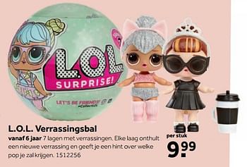 Aanbiedingen L.o.l. verrassingsbal - Lil Outrageous Littles - Geldig van 25/09/2017 tot 10/12/2017 bij Intertoys