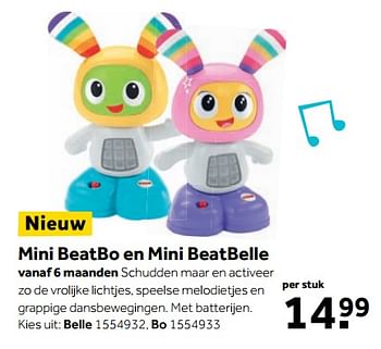 Aanbiedingen Mini beatbo en mini beatbelle - Mattel - Geldig van 25/09/2017 tot 10/12/2017 bij Intertoys