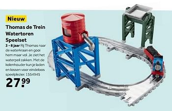 Aanbiedingen Thomas de trein watertoren speelset - Thomas &amp; Friends - Geldig van 25/09/2017 tot 10/12/2017 bij Intertoys