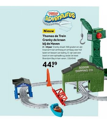 Aanbiedingen Thomas de trein cranky de kraan bij de haven - Thomas &amp; Friends - Geldig van 25/09/2017 tot 10/12/2017 bij Intertoys