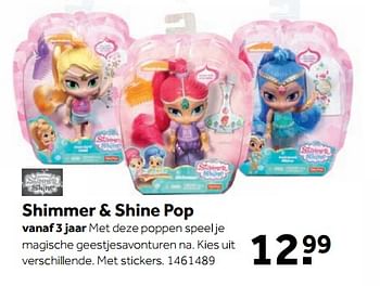 Aanbiedingen Shimmer + shine pop - Slimmer &amp; Shine - Geldig van 25/09/2017 tot 10/12/2017 bij Intertoys