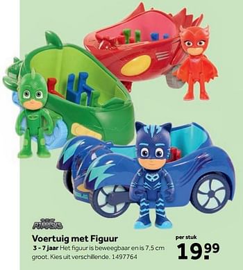 Aanbiedingen Voertuig met figuur - PJ Masks - Geldig van 25/09/2017 tot 10/12/2017 bij Intertoys