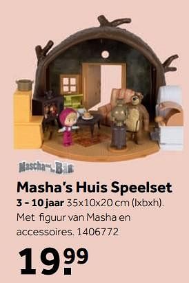 Aanbiedingen Masha`s huis speelset - Masha &amp; the Bear - Geldig van 25/09/2017 tot 10/12/2017 bij Intertoys