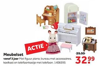 Aanbiedingen Meubelset - Sylvanian Families - Geldig van 25/09/2017 tot 10/12/2017 bij Intertoys