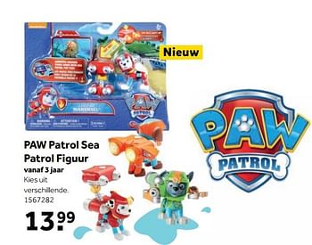 Aanbiedingen Paw patrol sea patrol figuur - PAW  PATROL - Geldig van 25/09/2017 tot 10/12/2017 bij Intertoys