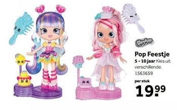 Aanbiedingen Pop feestje - Shopkins - Geldig van 25/09/2017 tot 10/12/2017 bij Intertoys