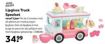 Aanbiedingen Lipgloss truck speelset - Num Noms - Geldig van 25/09/2017 tot 10/12/2017 bij Intertoys