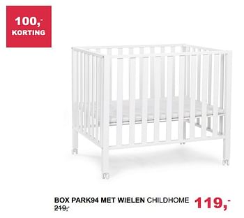 Aanbiedingen Box park94 met wielen childhome - Childhome - Geldig van 25/09/2017 tot 06/10/2017 bij Baby & Tiener Megastore