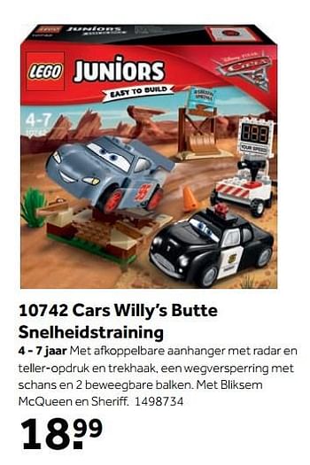 Aanbiedingen 10742 cars willy`s butte snelheidstraining - Lego - Geldig van 25/09/2017 tot 10/12/2017 bij Intertoys